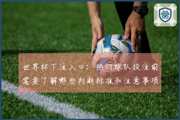 世界杯下注入口:热门球队投注前需要了解哪些判断标准和注意事项