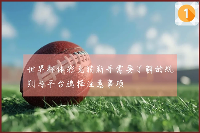 世界杯体彩竞猜新手需要了解的规则与平台选择注意事项