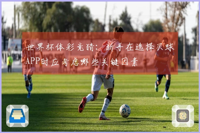 世界杯体彩竞猜：新手在选择买球APP时应考虑哪些关键因素